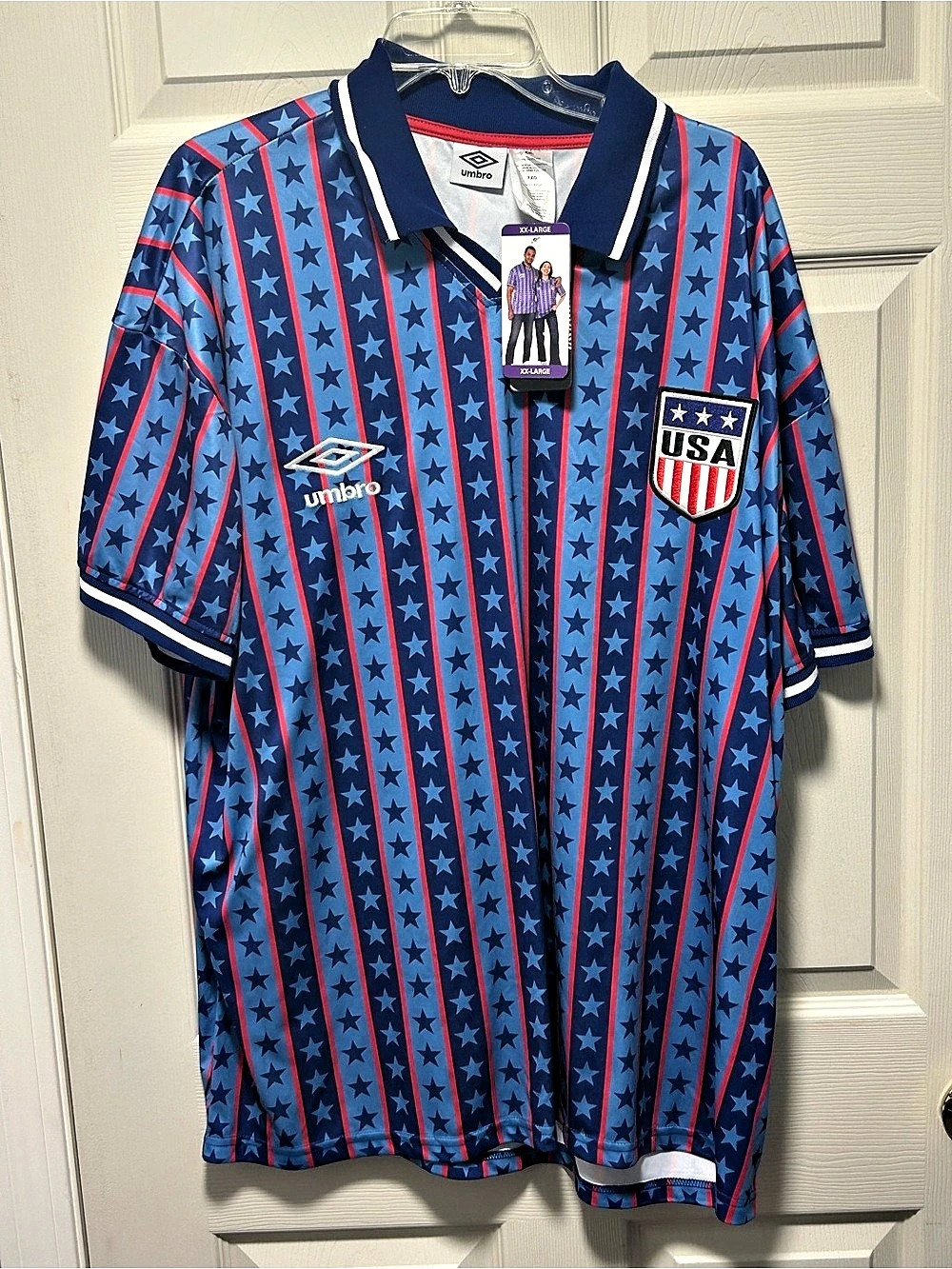 Umbro USA Stars and Stripes Soccer Jersey USA Star Stripe Soccer Jersey XXL NWT